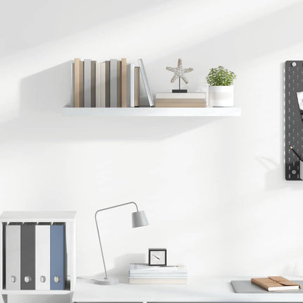 væghylde 80x23,5x3,8 cm MDF hvid højglans