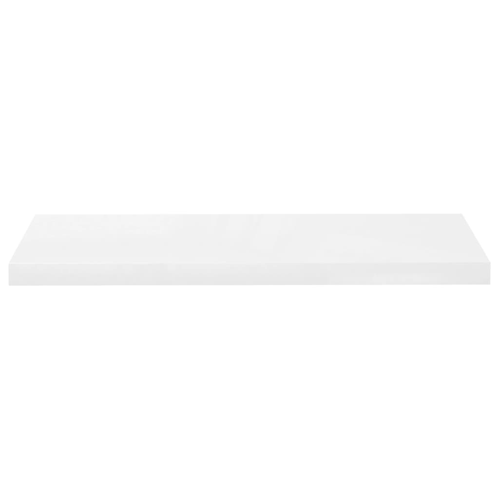væghylder 2 stk. 80x23,5x3,8 cm MDF hvid højglans