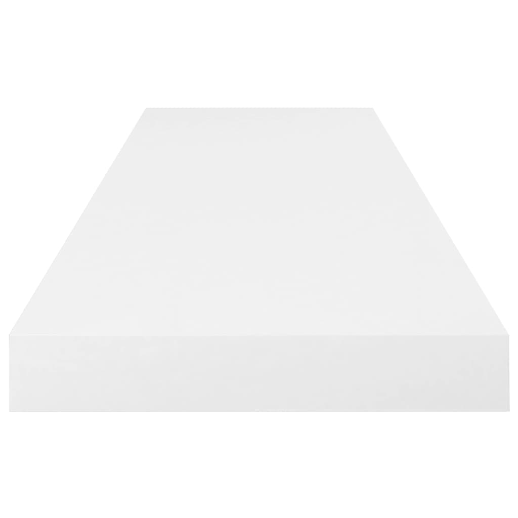 væghylder 2 stk. 80x23,5x3,8 cm MDF hvid højglans