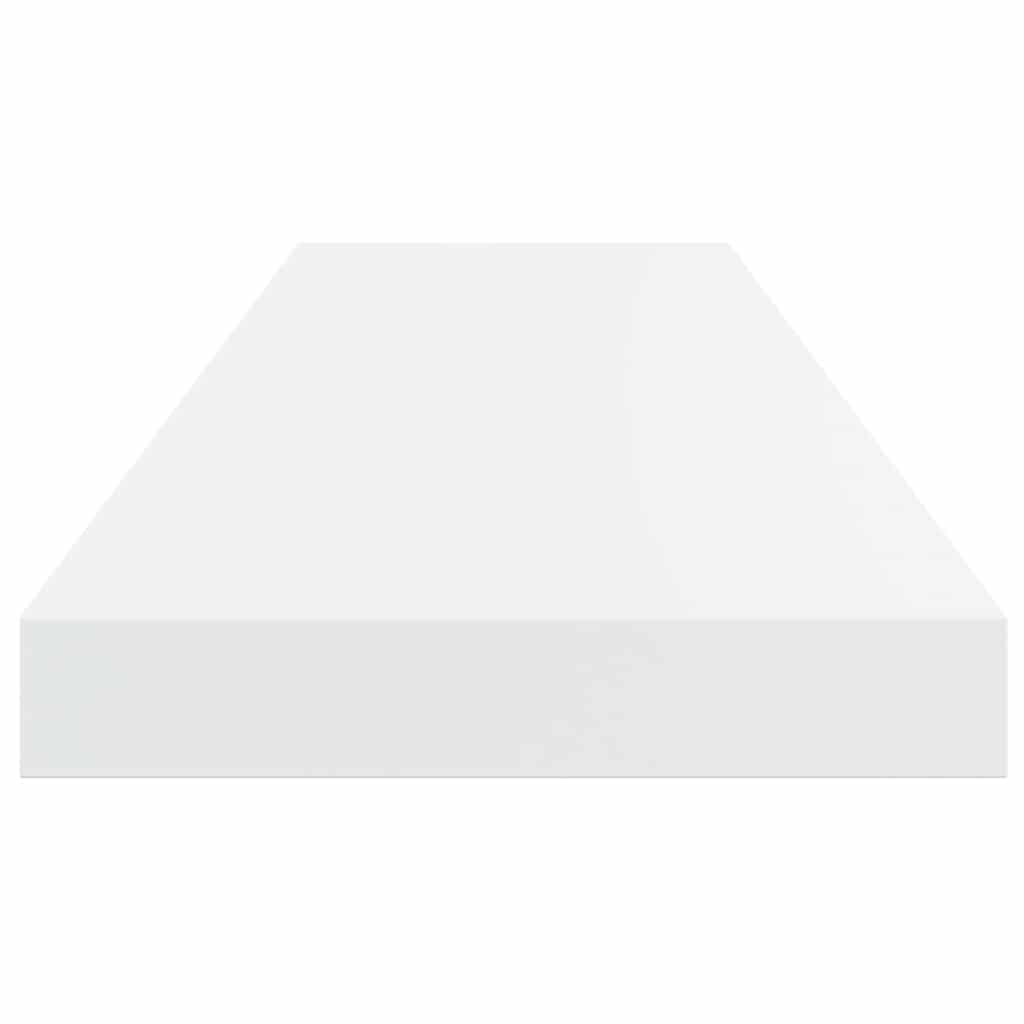 væghylder 2 stk. 80x23,5x3,8 cm MDF hvid højglans