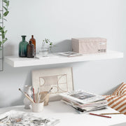 væghylde 90x23,5x3,8 cm MDF hvid højglans