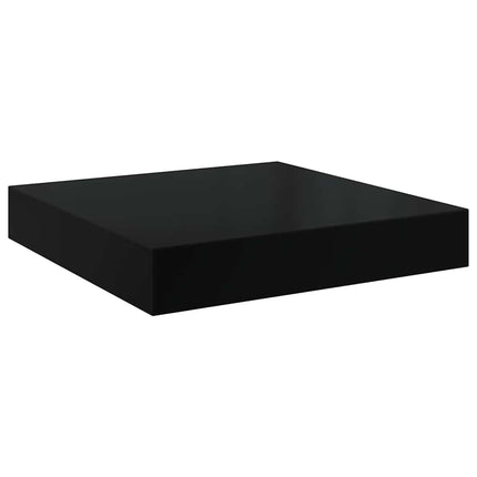 væghylder 2 stk. 40x23,5x3,8 cm MDF sort højglans