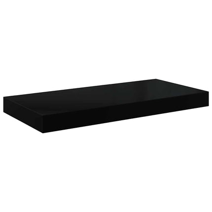 væghylde 50x23,5x3,8 cm MDF sort højglans