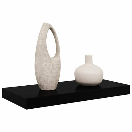 væghylde 50x23,5x3,8 cm MDF sort højglans