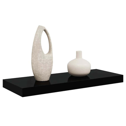 væghylde 60x23,5x3,8 cm MDF sort højglans