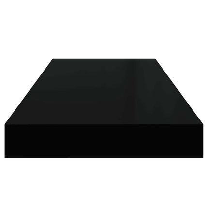 væghylde 60x23,5x3,8 cm MDF sort højglans