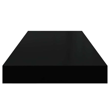 væghylde 60x23,5x3,8 cm MDF sort højglans