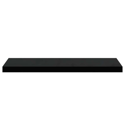 væghylder 2 stk. 80x23,5x3,8 cm MDF sort højglans