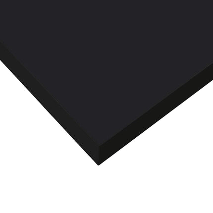 væghylde 90x23,5x3,8 cm MDF sort højglans