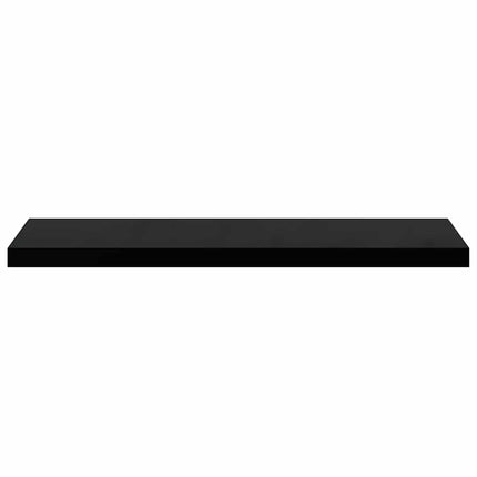 væghylder 4 stk. 90x23,5x3,8 cm MDF sort højglans