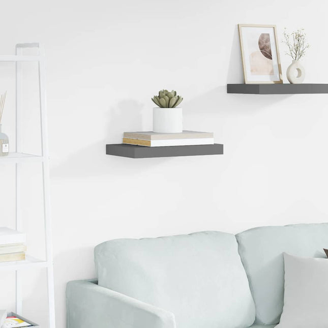 svævehylde 40x23,5x3,8 cm MDF grå højglans