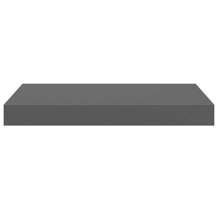 væghylder 2 stk. 40x23,5x3,8 cm MDF grå højglans