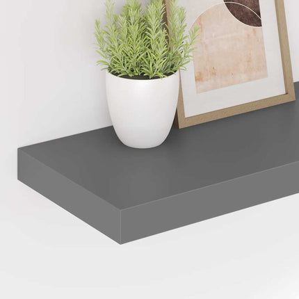 svævehylde 50x23,5x3,8 cm MDF grå højglans
