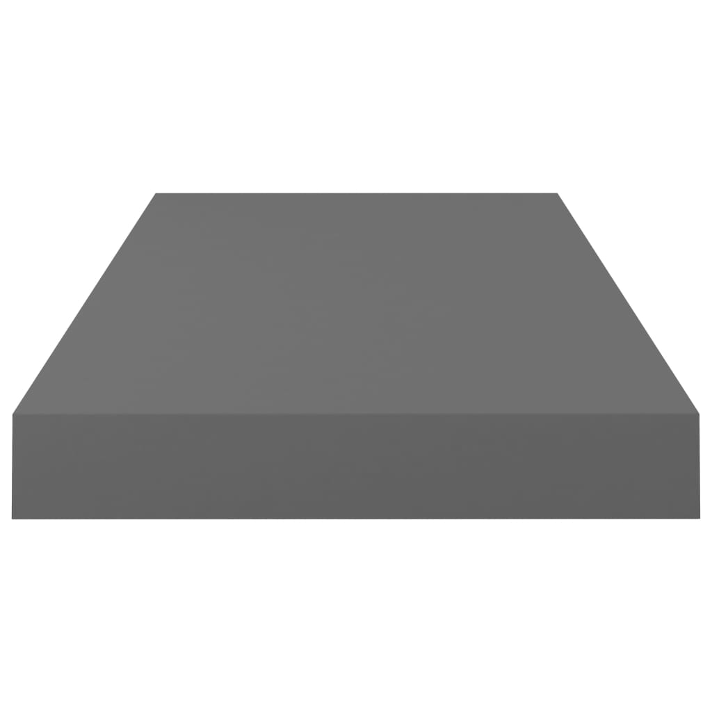 væghylder 2 stk. 50x23x3,8 cm MDF grå højglans