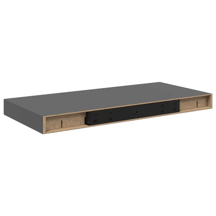 væghylder 4 stk. 50x23,5x3,8 cm MDF grå højglans