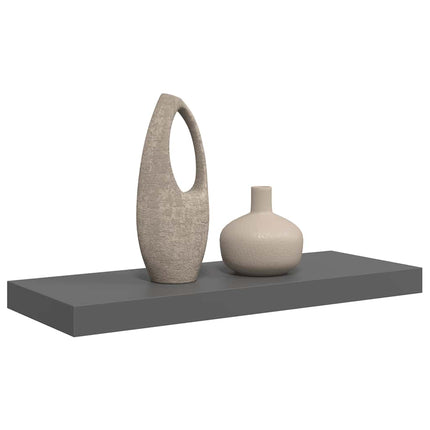 væghylde 60x23,5x3,8 cm MDF grå højglans