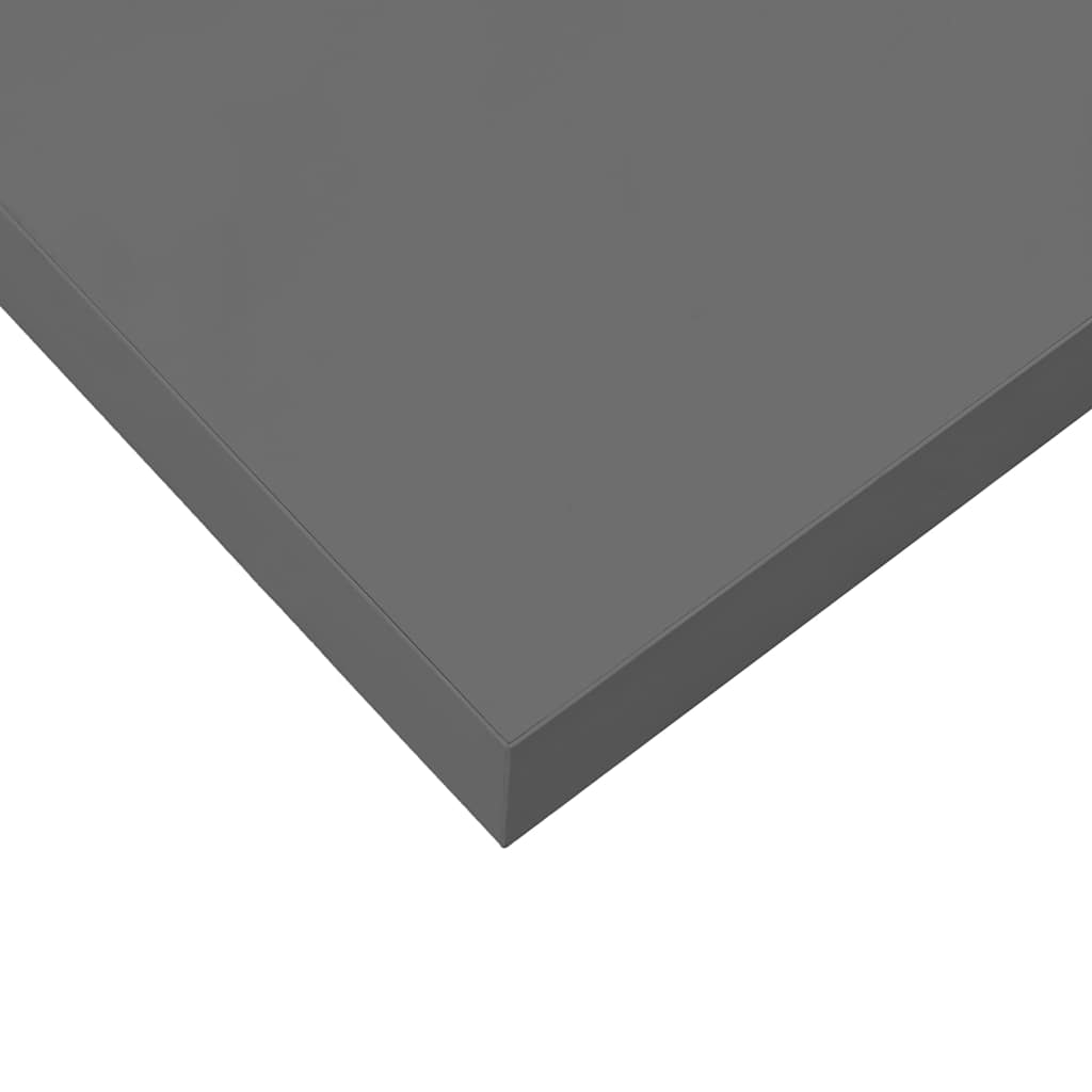 væghylde 60x23,5x3,8 cm MDF grå højglans