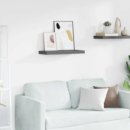 væghylde 60x23,5x3,8 cm MDF grå højglans