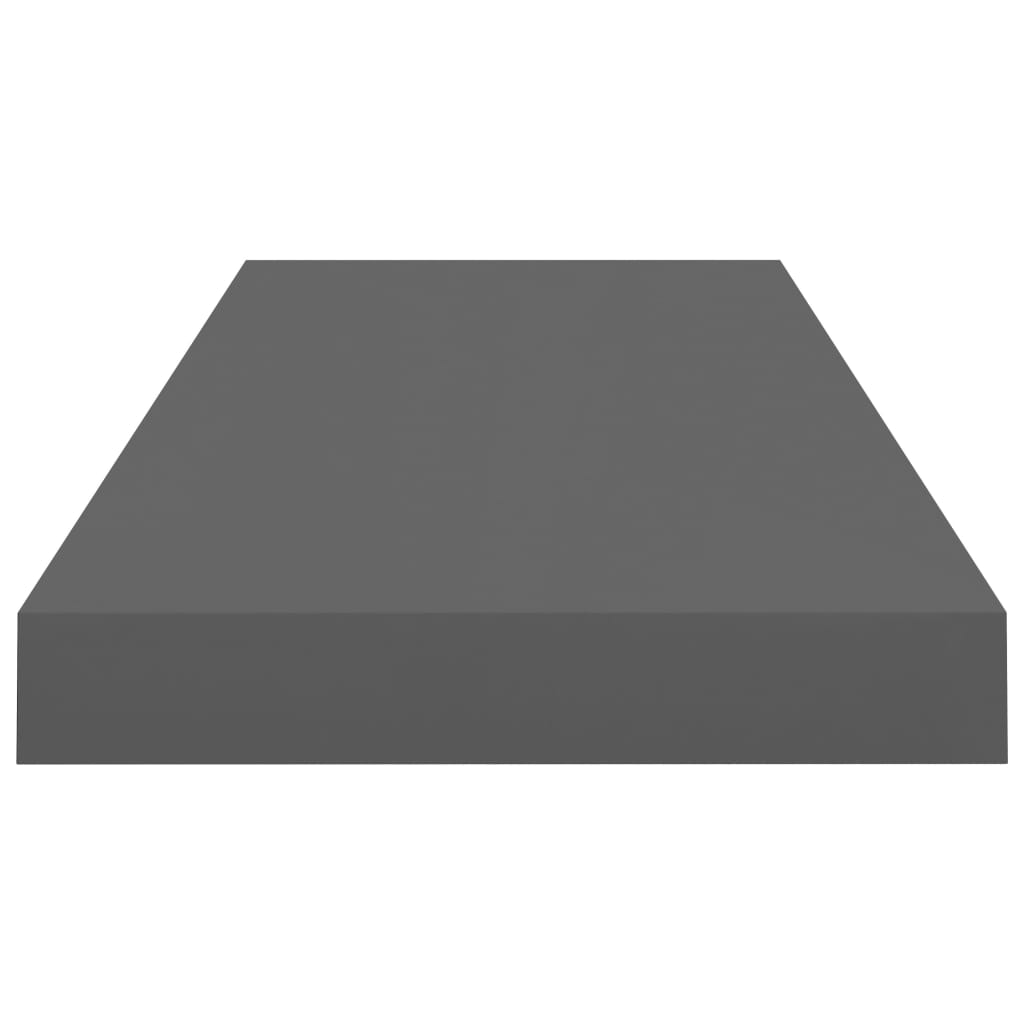 væghylder 2 stk. 60x23,5x3,8 cm MDF grå højglans