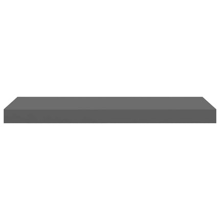 væghylder 2 stk. 60x23,5x3,8 cm MDF grå højglans