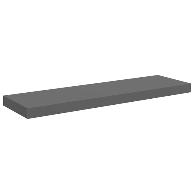 væghylde 80x23,5x3,8 cm MDF grå højglans