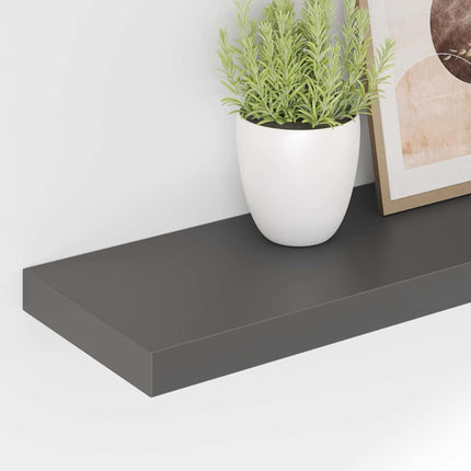 væghylde 80x23,5x3,8 cm MDF grå højglans