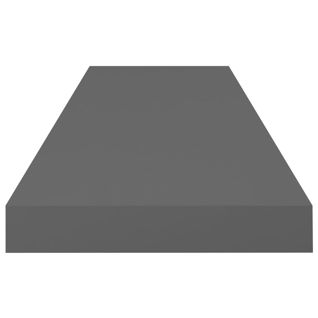 væghylde 80x23,5x3,8 cm MDF grå højglans