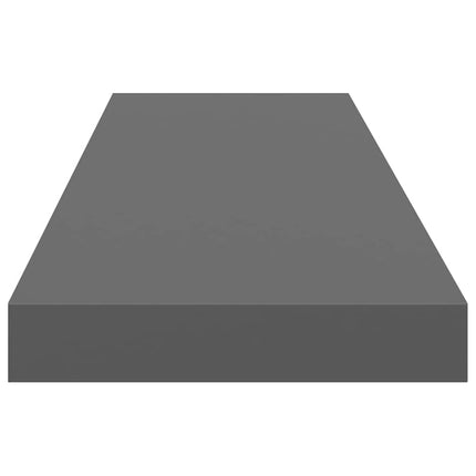 væghylder 90x23,5x3,8 cm MDF grå højglans