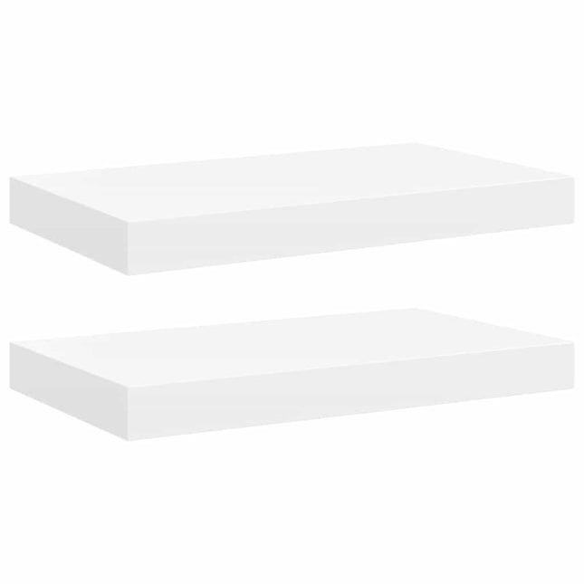 væghylder 2 stk. 40x23,5x3,8 cm MDF hvid