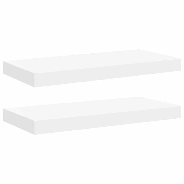 væghylder 2 stk. 50x23,5x3,8 cm MDF hvid