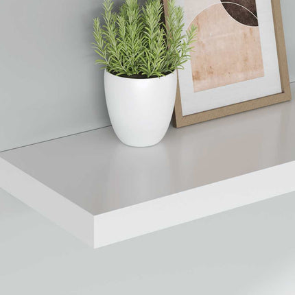væghylder 2 stk. 60x23,5x3,8 cm MDF hvid