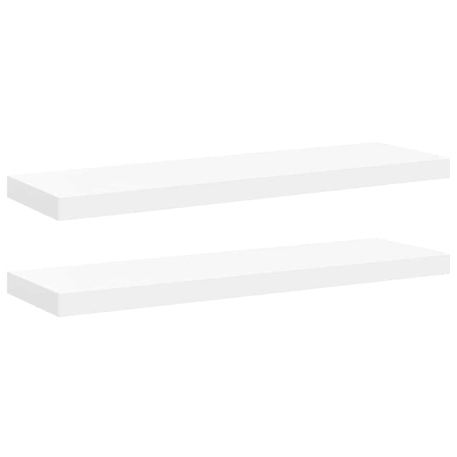 væghylder 2 stk. 80x23,5x3,8 cm MDF hvid