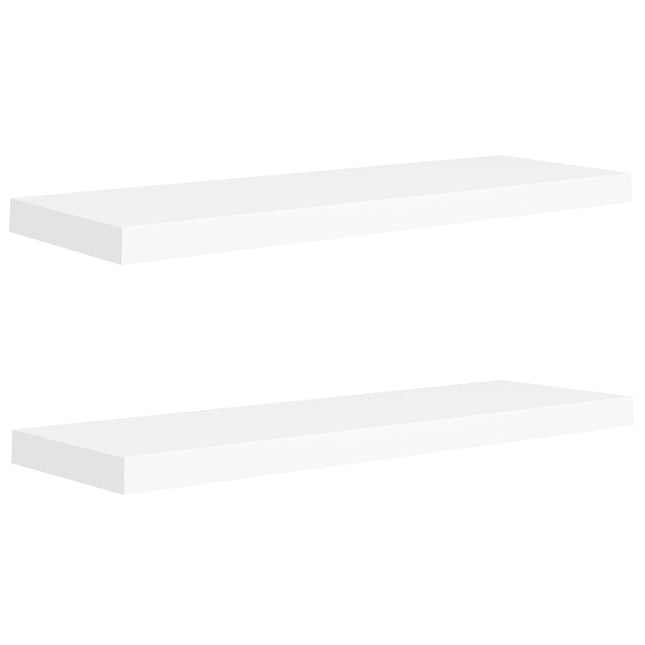 væghylder 2 stk. 80x23,5x3,8 cm MDF hvid