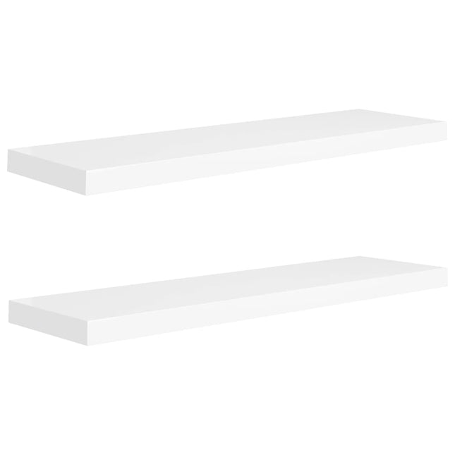væghylder 2 stk. 90x23,5x3,8 cm MDF hvid