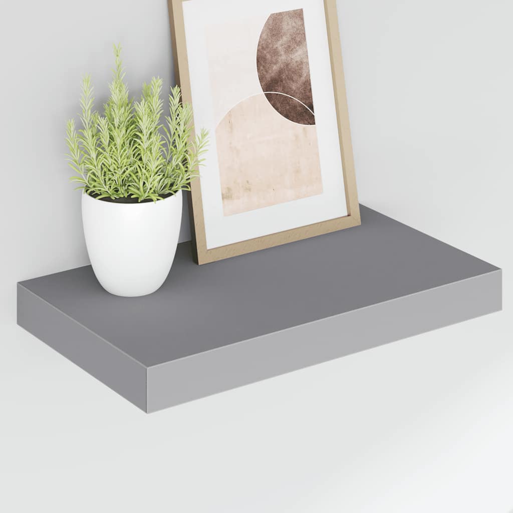 væghylder 2 stk. 40x23x3,8 cm MDF grå