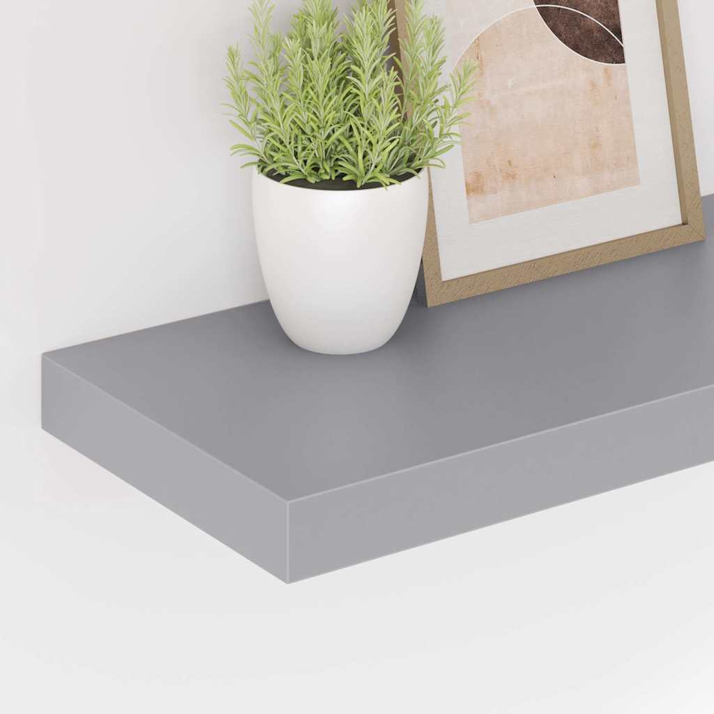 væghylder 4 stk. 50x23x3,8 cm MDF grå