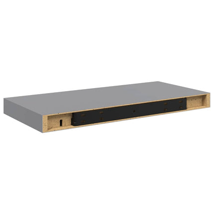 væghylder 4 stk. 50x23,5x3,8 cm MDF grå
