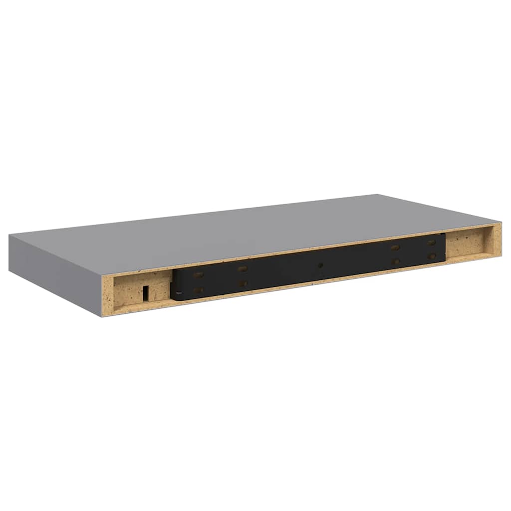 væghylder 4 stk. 50x23x3,8 cm MDF grå