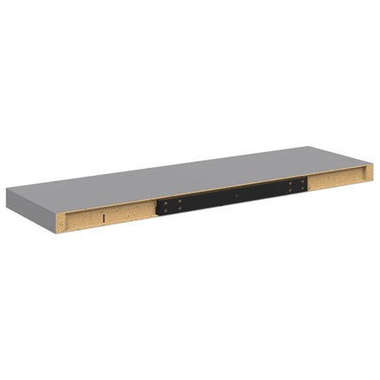 væghylder 2 stk. 80x23,5x3,8 cm MDF grå