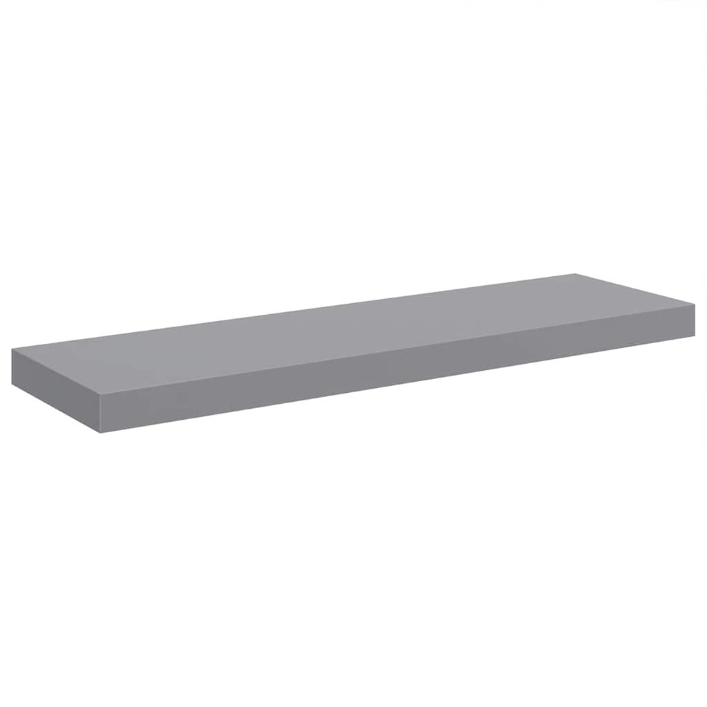 væghylder 4 stk. 80x23,5x3,8 cm MDF grå