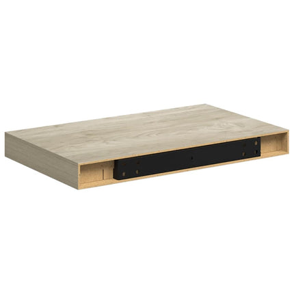 væghylder 2 stk. 40x23,5x3,8 cm MDF egetræsfarve