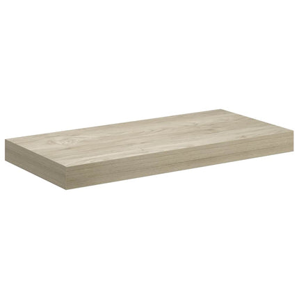 væghylder 2 stk. 50x23,5x3,8 cm MDF egetræsfarve