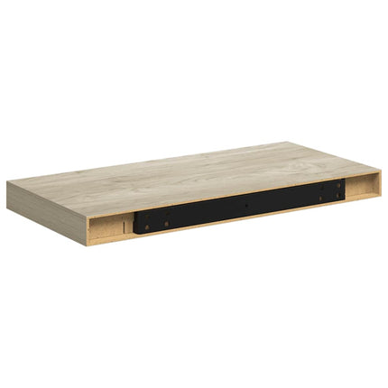 væghylder 2 stk. 50x23,5x3,8 cm MDF egetræsfarve