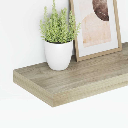 væghylder 4 stk. 60x23,5x3,8 cm MDF egetræsfarve
