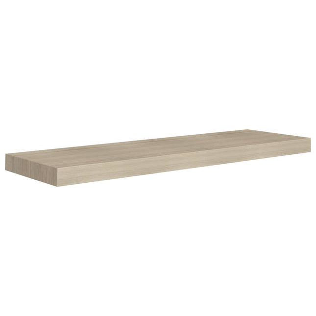 væghylde 80x23,5x3,8 cm MDF egetræsfarve