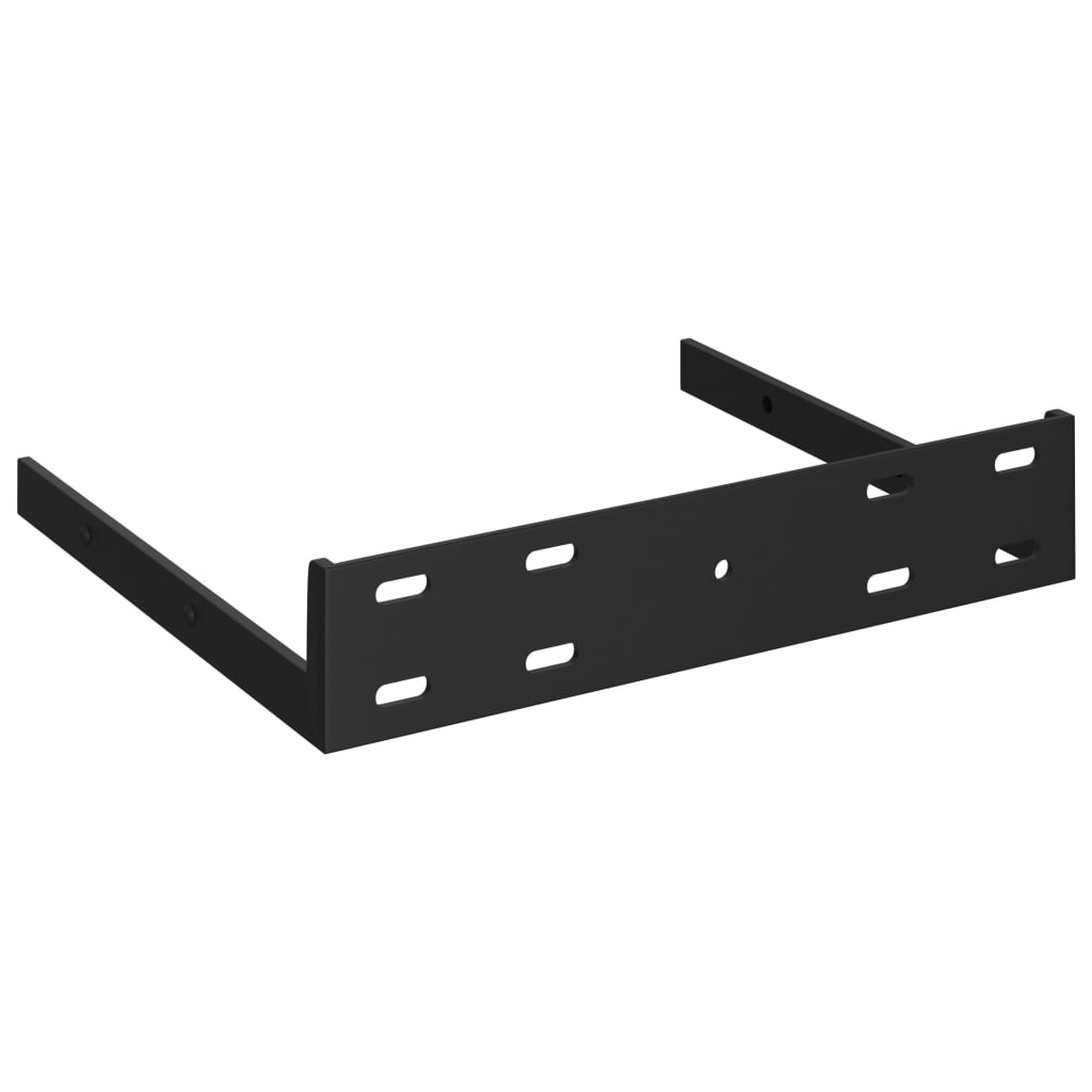 hjørnehylde 25x25x3,8 cm MDF sort højglans