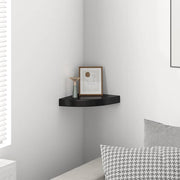 hjørnehylde 25x25x3,8 cm MDF sort højglans