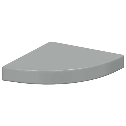 hjørnehylder 2 stk. 25x25x3,8 cm MDF grå højglans