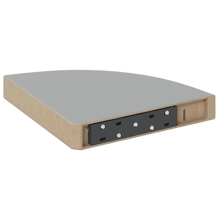 hjørnehylder 4 stk. 25x25x3,8 cm MDF grå højglans