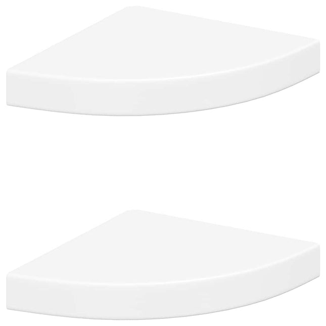 hjørnehylder 2 stk. 25x25x3,8 cm MDF hvid